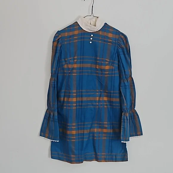 Sears Dresses | Sears Vintage Girls Dress | Color: Blue/Orange | Size: LG | Kats_Emporium's Closet